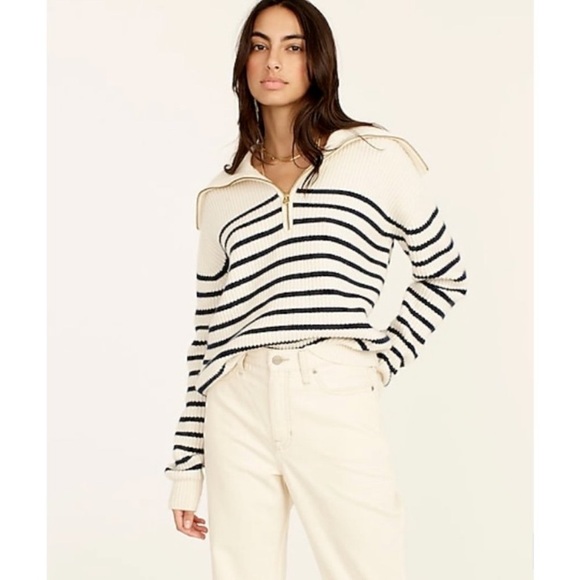 NWT J. Crew Slouchy Boyfriend Jean in Ecru - Picture 2 of 7